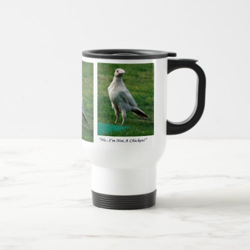 Rare White Raven Wildlife Photo Travel Mug