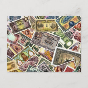 RARE WORLD BANKNOTES POSTCARD