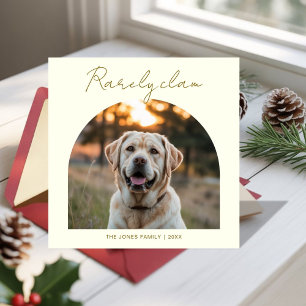Rarely Christmas Sunset Golden Hour Dog Card