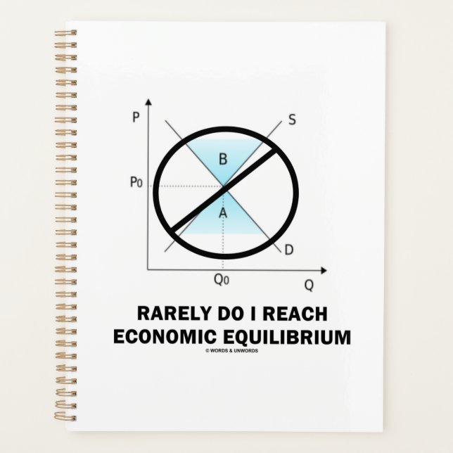 Rarely Do I Reach Economic Equilibrium Econ Humor Planner (Front)