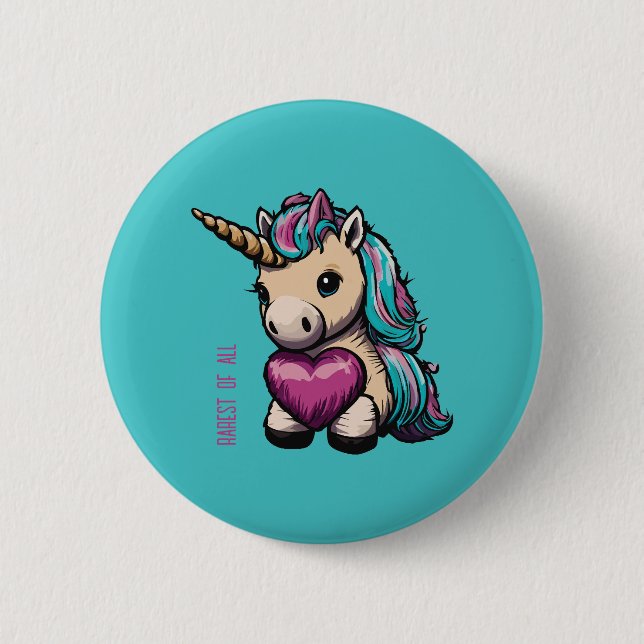 Rarest of All Unicorn Button (Front)