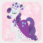 Rarity Princess Platinum Square Stickers