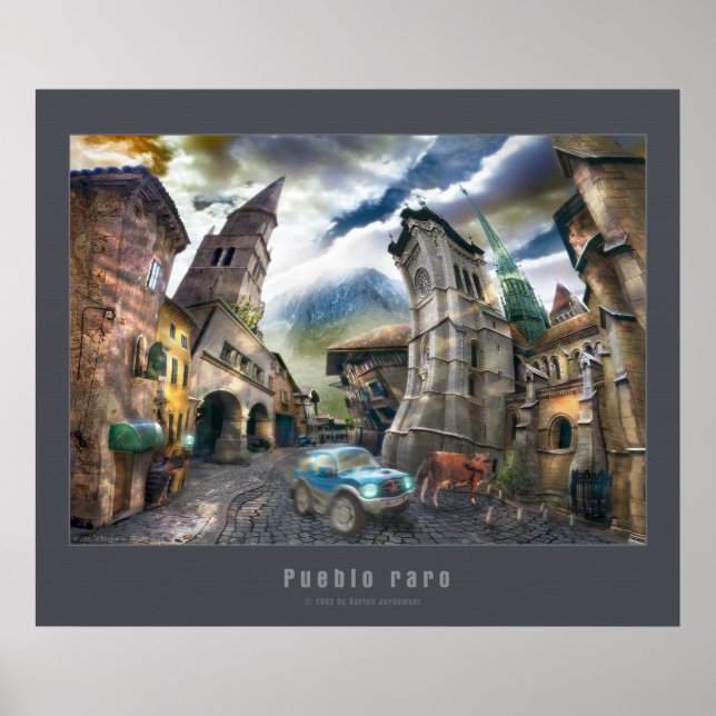 Raro Pueblo | Poster with gray frame (Front)