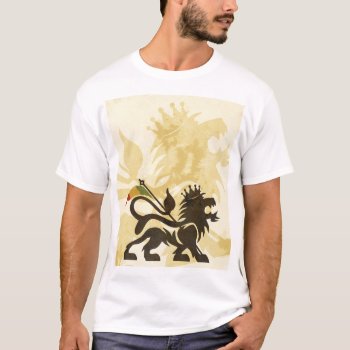 Ras Lion Tan T-shirt by skidoneart at Zazzle