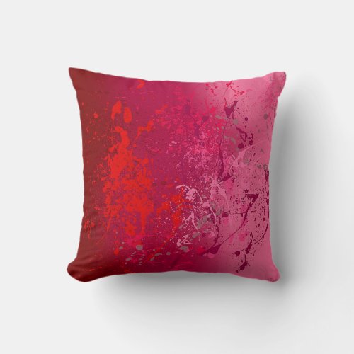 Raspberry Flurry  Throw Pillow