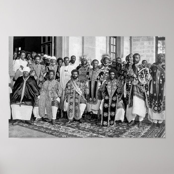 Ras Tafari with Ethiopian Royalty Poster