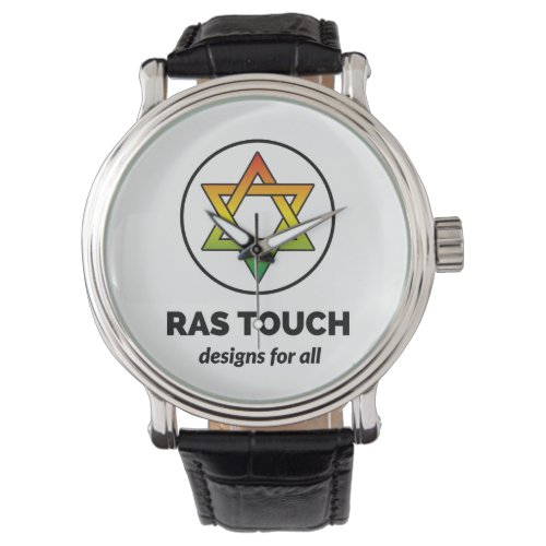 Ras Touch Star _ Black Vintage Leather Watch