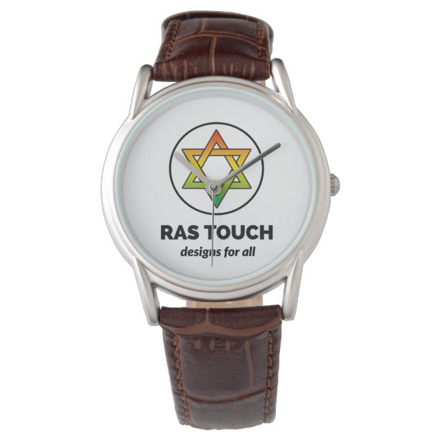 Ras Touch Star - Classic Brown Leather strap Watch (Front)