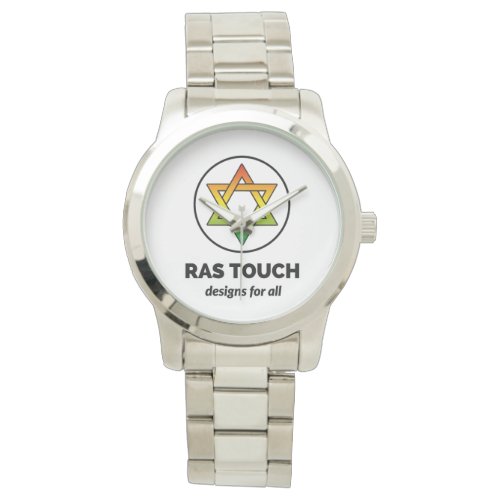 Ras Touch Star _ Oversized Silver Bracelet Watch