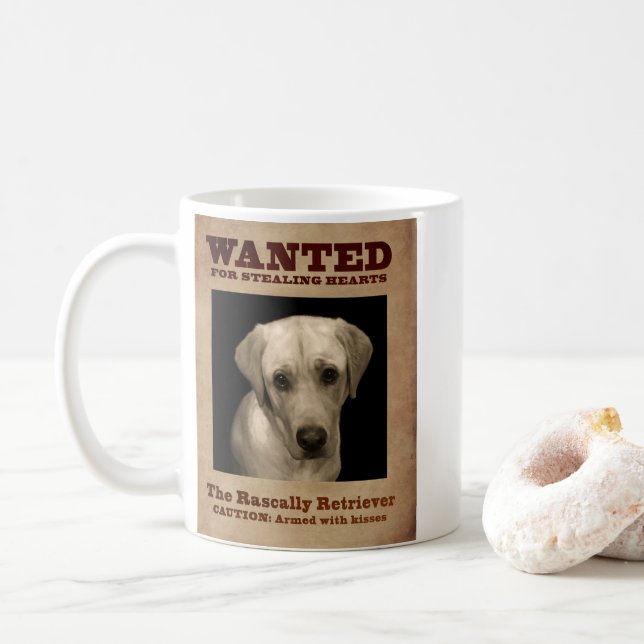 Rascally Retriever, aka Yellow Lab Coffee Mug (With Donut)
