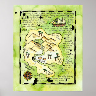 Pirate Map Posters | Zazzle