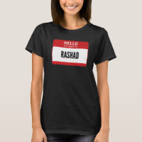 Rashad Name Tag Hello My Name Is Rashad