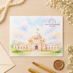 Rashtrapti Bhawn Delhi, India   Iconic Landmark Holiday Postcard