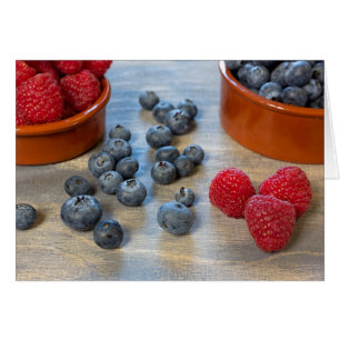 Raspberries and Blueberries