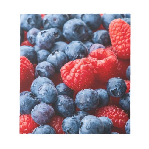 Raspberries and Blueberries Notepad