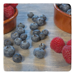 Raspberries and Blueberries Trivet