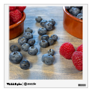 Raspberries and Blueberries Wall Decal
