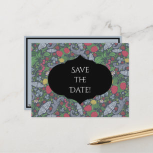 Raspberries Butterflies Currants Save the Date Holiday Postcard