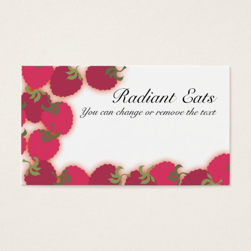raspberries glow fruit baking baker cooking bus... business card