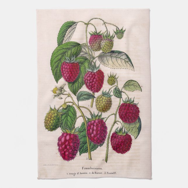 Raspberries Kitchen Towel (Vertical)