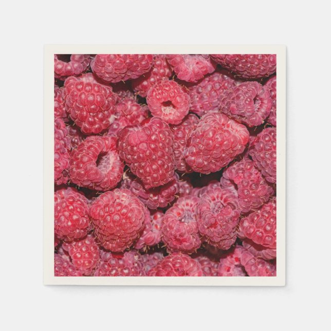 Raspberries Paper Napkins (Front)