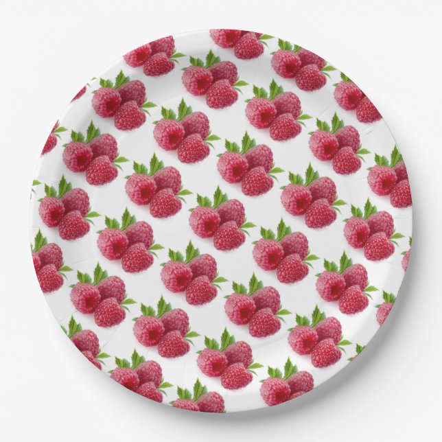Raspberries Paper Plates (Front)