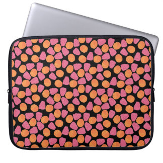 Raspberries, Tangerines on Bright Turquoise Blue Laptop Sleeve