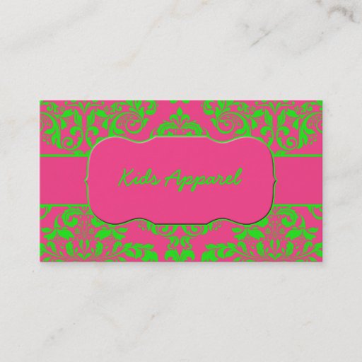 Customizable Raspberry and Lime Business Card Template