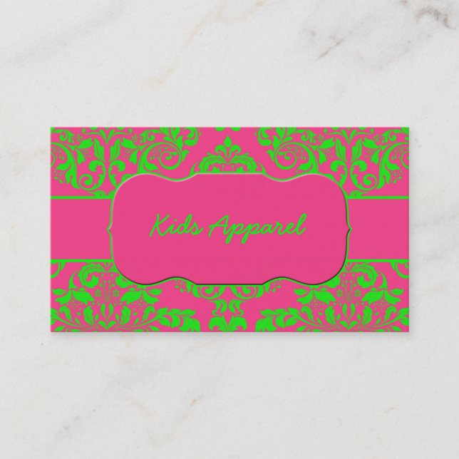 Raspberry and Lime Business Card (Front)