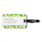 Raspberry and Lime Monogrammed Damask Print