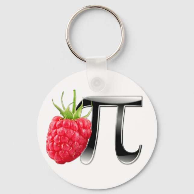 Raspberry and Pi symbol Keychain (Front)