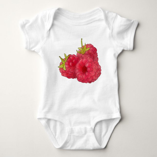 raspberry baby bodysuit (Front)