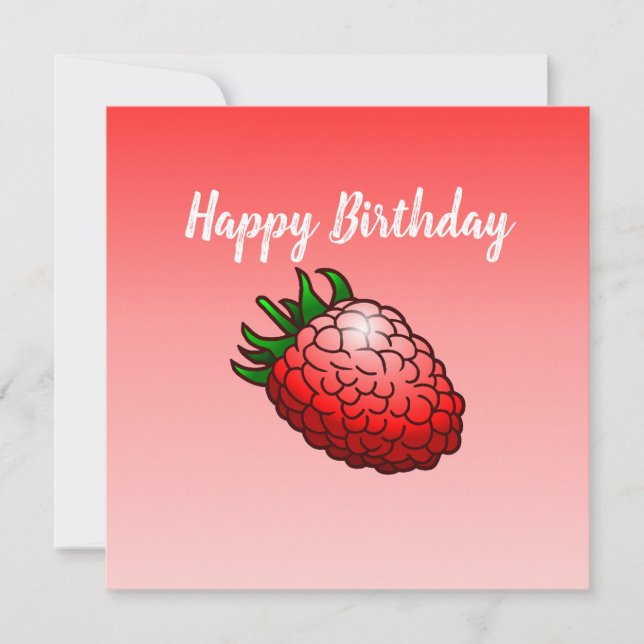 Raspberry Birthday Card (Front)