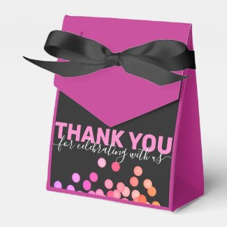 Raspberry/Black Confetti Customized Party Tent