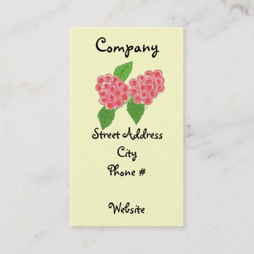 Raspberry Bliss Business Card