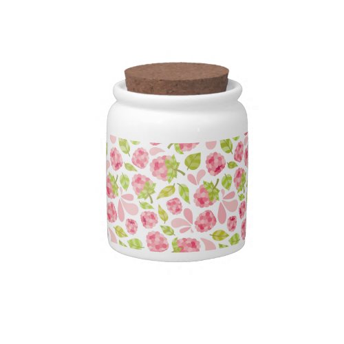 Raspberry Boom Seamless Surface Pattern Design Candy Jar
