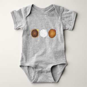 Raspberry Boston Creme Filled Donut Doughnut Food Baby Bodysuit