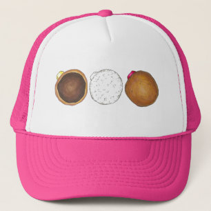 Raspberry Boston Creme Filled Donut Doughnut Trucker Hat
