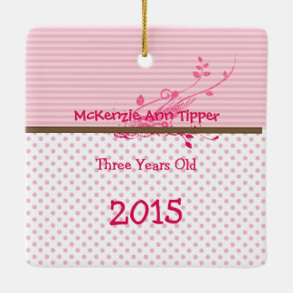 Raspberry Bright Pink Dots Photo Ornament