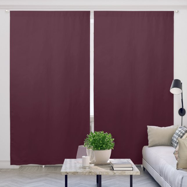 Raspberry Burgundy, Solid Burgundy  Blackout Curtains (Living Room)