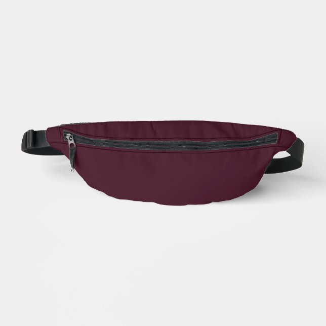 Raspberry Burgundy, Solid Burgundy  Fanny Pack (Front)