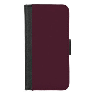 Raspberry Burgundy, Solid Burgundy iPhone 8/7 Wallet Case