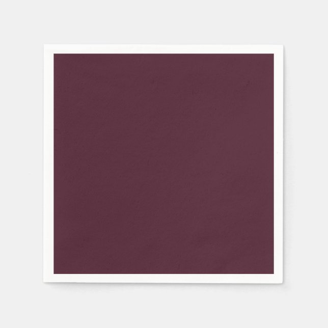 Raspberry Burgundy, Solid Burgundy  Napkins (Front)
