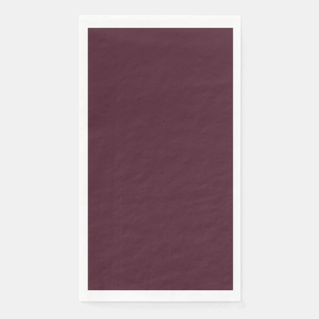 Raspberry Burgundy, Solid Burgundy  Paper Guest Towels (Front)