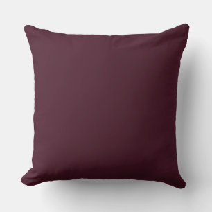 Raspberry Burgundy, Solid Burgundy Throw Pillow