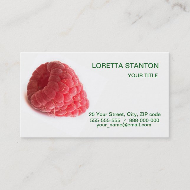 Raspberry Business Card (Front)