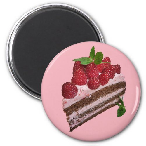Raspberry Cake Magnet