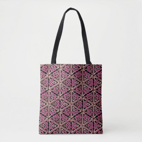 Raspberry Cerltic Knots Tote