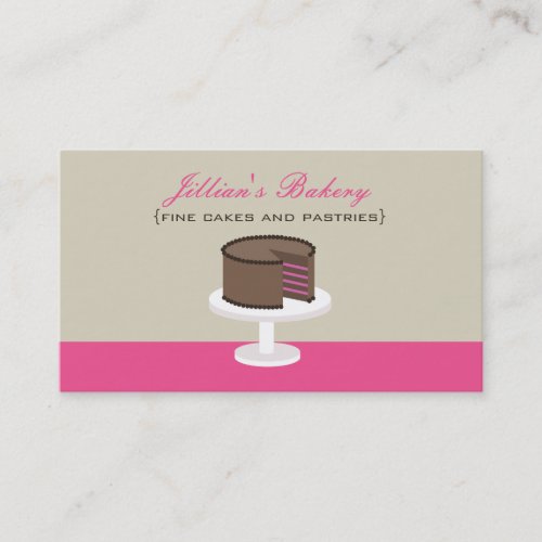 Raspberry Chocolate Layer Cake Bakery Card