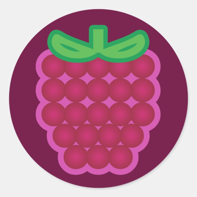 Raspberry Classic Round Sticker (Front)